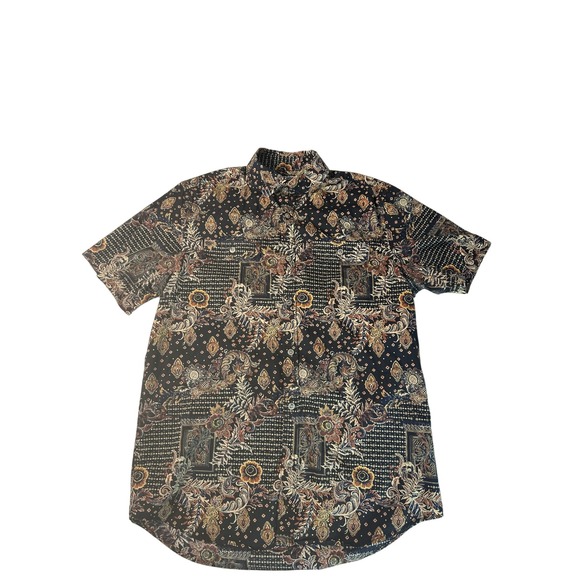 Murano Other - Murano Liquid Luxury Slim Fit Bohemian Cotton Patterned Button Down Shirt | M